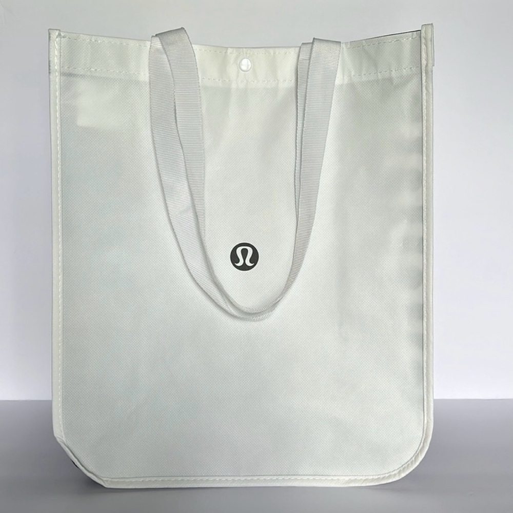 🆕 LULULEMON Three Reusable Totes Carryall Handbag Shopping Bags Black Red White - Picture 3 of 16